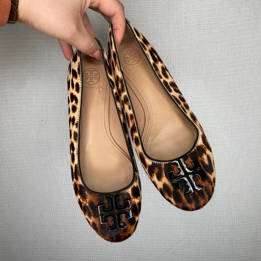 Tory Burch Leopard Print Flats Size 8 - Picture 2 of 8